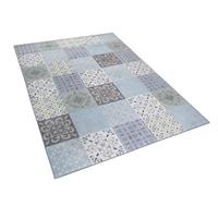 Beliani - Teppich grau mehrfarbig Mosaik-Muster 160 x 230 cm Inkaya - Grau