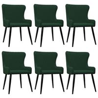 VidaXL Eetkamerstoelen 6 st fluweel groen