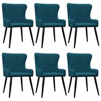 vidaXL Esszimmerstühle 6 Stk.  Blau