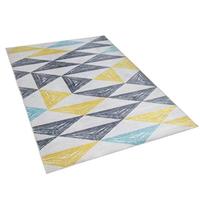 beliani Wunderschöner Teppich grau/gelb bunt 160 x 230 cm Kalen - Bunt