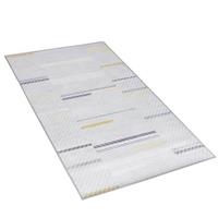 Beliani - Moderner Teppich mit interessantem Streifenmuster grau gelb 80 x 150 cm Ergenli - Grau