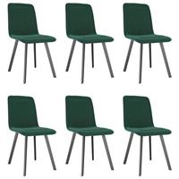 VidaXL Eetkamerstoelen 6 st fluweel groen