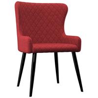 vidaXL Eetkamerstoelen 4 st stof bordeauxrood