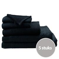 The One Towelling The One Handdoek Deluxe Voordeelpakket 50x100 550 gr Zwart (5 stuks)