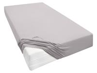 Biberna Jersey hoeslaken voor boxspringmatrassen 140-160 x 200-220 cm, Grijs