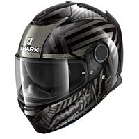 shark Spartan 1.2 Kobrak, Integraalhelm voor op de moto, Zwart-Antraciet-Antraciet KAA