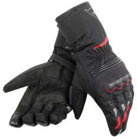 DAINESE Tempest D-DRY Gloves Lang, Motorhandschoenen winter, Zwart-Rood