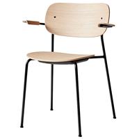 Menu Co Chair Met Armleuning - Chrome / Zwart eiken