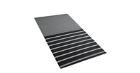 Outdoor Teppich schwarz 90x180 cm Bodenschutzmatte Kunststoffmatte Haldia - BELIANI