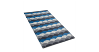 Beliani - Outdoor Teppich grau-blau 90x180 cm Bodenschutzmatte Kunststoffmatte Bellary - Bunt