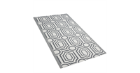 Beliani - Outdoor Teppich grau 90x180 cm Bodenschutzmatte Kunststoffmatte Bidar - Grau