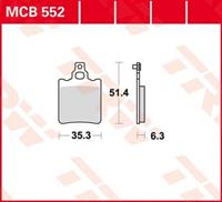 TRW Lucas Bremsbeläge organisch MCB552  35,3x51,4x6,3mm