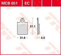 TRW Lucas Bremsbeläge organisch MCB651 31,6x51,1x5,5mm