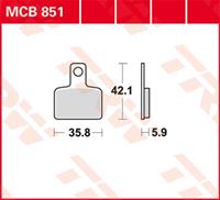 TRW Lucas Bremsbeläge organisch MCB851  35,8x42,1x5,9mm