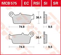TRW Standaard EC remblokken, en remschoenen voor de moto, MCB575EC