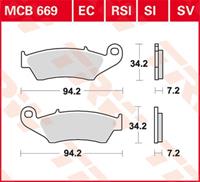 TRW Standaard EC remblokken, en remschoenen voor de moto, MCB669EC