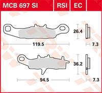 TRW Standaard EC remblokken, en remschoenen voor de moto, MCB697EC