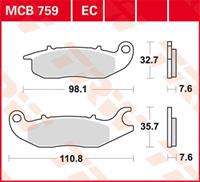 TRW Standaard EC remblokken, en remschoenen voor de moto, MCB759EC