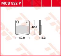 TRW Lucas Bremsbeläge organisch MCB832P  40,9x42,8x5,3mm
