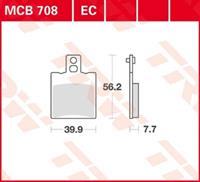TRW Lucas Bremsbeläge organisch MCB708  39,9x56,2x7,7mm