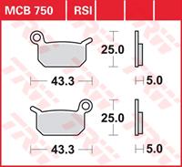 TRW SI Remblokken sinter metaal, en remschoenen voor de moto, MCB750SI