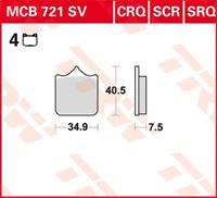 TRW SCR Remblokken, en remschoenen voor de moto, MCB721SCR