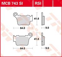 TRW SI Remblokken sinter metaal, en remschoenen voor de moto, MCB743SI