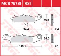 TRW SI Remblokken sinter metaal, en remschoenen voor de moto, MCB757SI