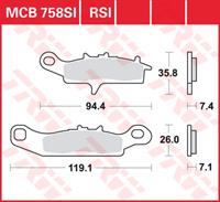 TRW SI Remblokken sinter metaal, en remschoenen voor de moto, MCB758SI