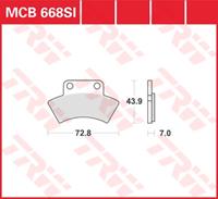TRW SI Remblokken sinter metaal, en remschoenen voor de moto, MCB668SI