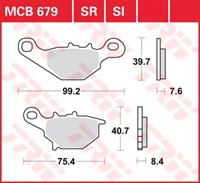 TRW SI Remblokken sinter metaal, en remschoenen voor de moto, MCB679SI