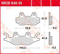 TRW SI Remblokken sinter metaal, en remschoenen voor de moto, MCB836SI