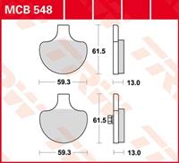 TRW Lucas Bremsbeläge organisch MCB548  59,3x61,5x13mm