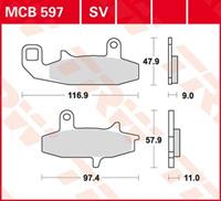 TRW Standaard remblokken, en remschoenen voor de moto, MCB597