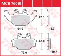 TRW SI Remblokken sinter metaal, en remschoenen voor de moto, MCB760SI