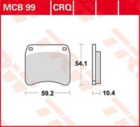 TRW Lucas Bremsbeläge organisch MCB99  59,2x54,1x10,4mm