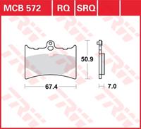 Bremsbelagsatz, Scheibenbremse Vorderachse TRW MCB572RQ