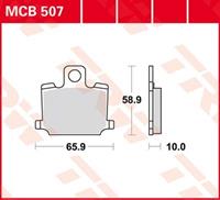 TRW Lucas Bremsbeläge organisch MCB507  65,9x58,9x10mm