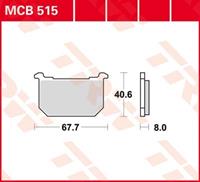 TRW Lucas Bremsbeläge organisch MCB515  67,7x40,6x8mm