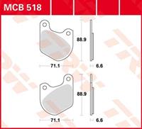 TRW Lucas Bremsbeläge organisch MCB518  71,1x88,9x6,6mm