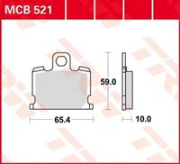 TRW Lucas Bremsbeläge organisch MCB521  65,4x59x10mm
