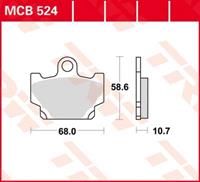 TRW Lucas Bremsbeläge organisch MCB524  68x58,6x10,7mm