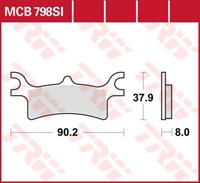 TRW SI Remblokken sinter metaal, en remschoenen voor de moto, MCB798SI