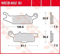 TRW SI Remblokken sinter metaal, en remschoenen voor de moto, MCB802SI