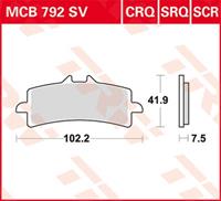 Bremsbelagsatz, Scheibenbremse Vorderachse TRW MCB792SCR
