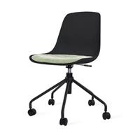Nolon Nout bureaustoel - Zwarte zitting en zacht groen zitkussen