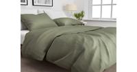 Zo! Home Satinado Dekbedovertrekset Uni Katoen Satijn - army green 200x200/220cm