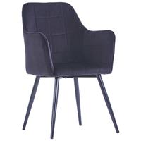Esszimmerstühle 2 Stk. Schwarz Samt - VIDAXL