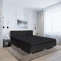 hotelhome Hotel Home Topper Hoeslaken Stretch - Basic Antraciet 90 x 200/210/220
