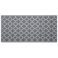 Beliani - Outdoor Teppich grau 90x180 cm Bodenschutzmatte Kunststoffmatte Surat - Grau